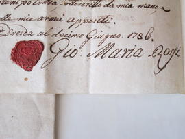 Timbro e firma di Giovan Maria Rossi