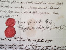 Timbri e firme di Sophie Elisabeth & G. Casanova